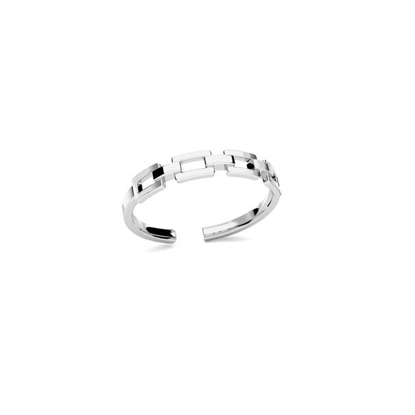 Inel Linked Chain Ring din argint 925 placat cu platina, reglabil