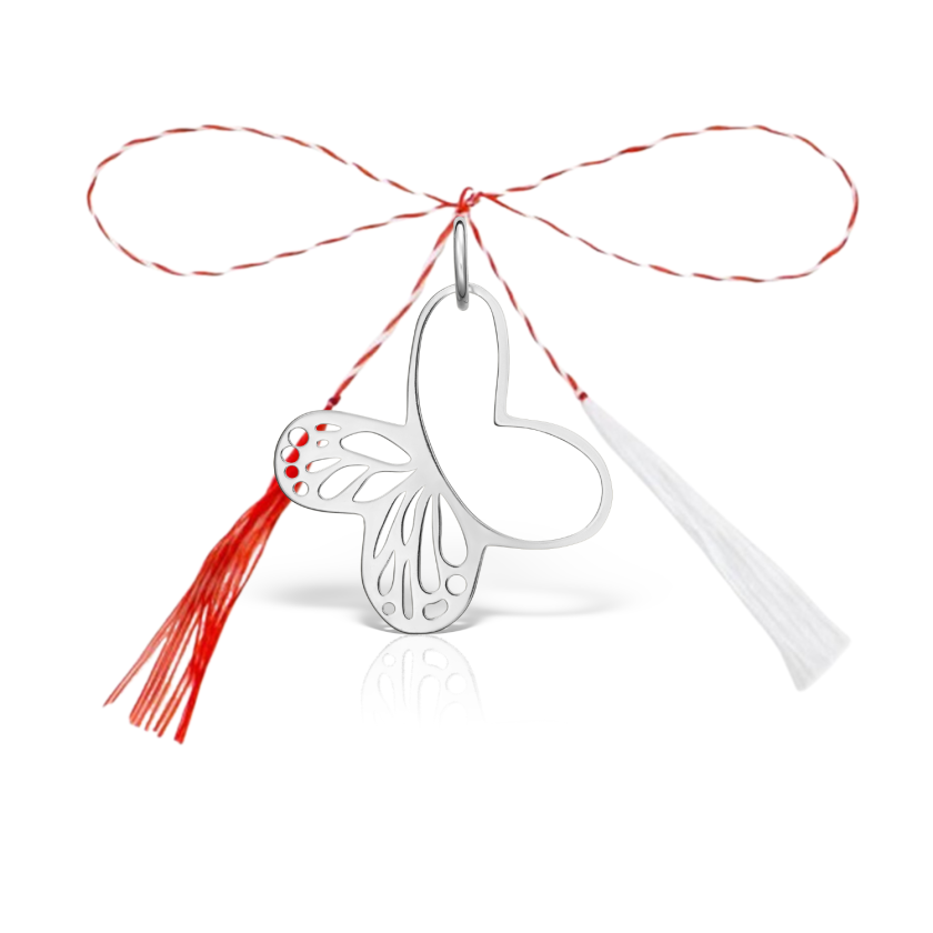 Pandantiv martisor din argint, fluturas decupat 1.8 cm