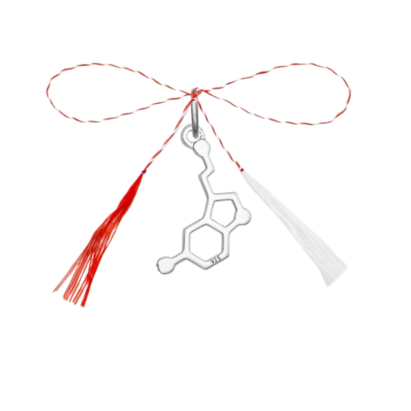 Pandantiv martisor din argint, serotonina, ambalaj inclus